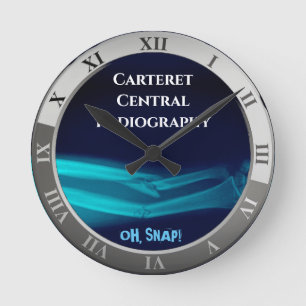 Horloge Ronde Drôle "Oh, Snap" Bras brisé Xray