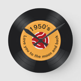 Horloge Ronde Drôle Rétro des années 1950, le romantisme dit