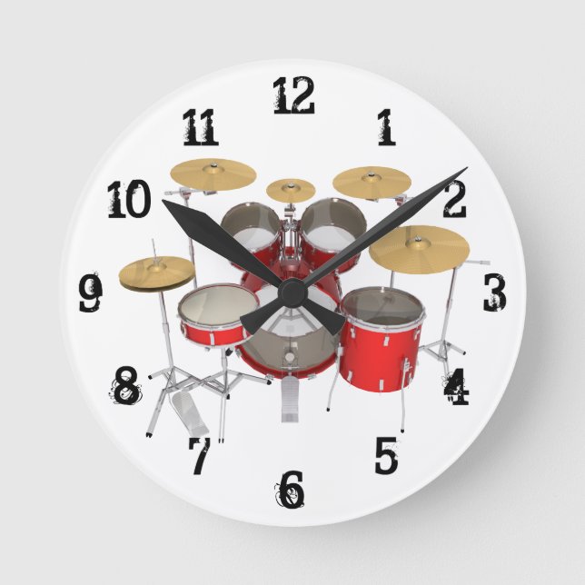 Horloge Ronde Drum Kit : Wall Clock (Recto)