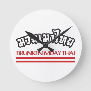 Horloge Ronde Drunken Muay Thai