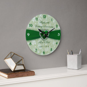 Horloge ronde du 55e anniversaire du Mariage Bold