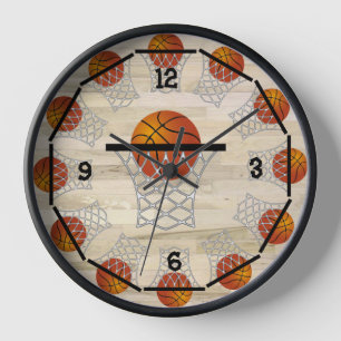 Horloge ronde du basket-ball