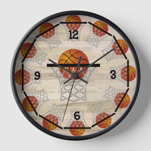 Horloge ronde du basket-ball (Recto)