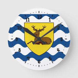Horloge ronde du drapeau de Hertfordshire