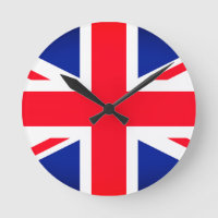 Horloge ronde du drapeau Union Jack