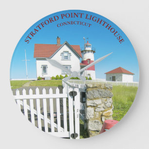 Horloge ronde du phare de Stratford Point