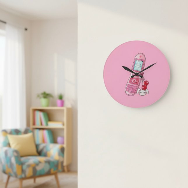 Horloge ronde du téléphone portable (Créateur téléchargé)