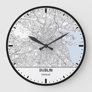 Horloge Ronde Dublin Clock City Line Art
