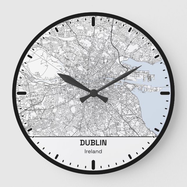 Horloge Ronde Dublin Clock City Line Art (Recto)