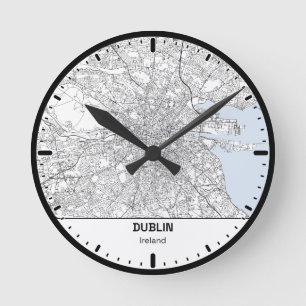 Horloge Ronde Dublin Clock City Line Art