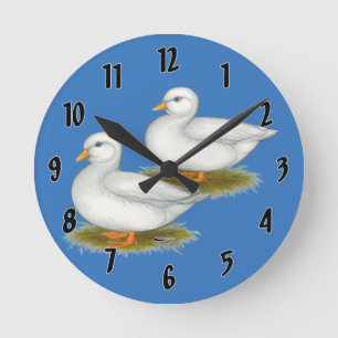 Horloge Ronde Ducks : White Calls