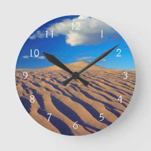 Horloge Ronde Dunes de sable et nuages