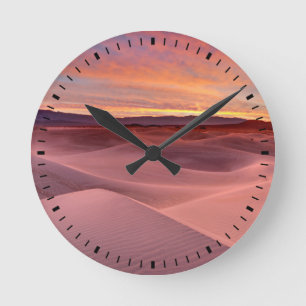 Horloge Ronde Dunes de sable rose, Death Valley, CA