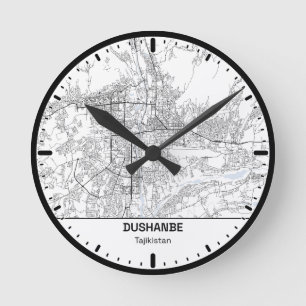 Horloge Ronde Dushanbe Clock City Line Art