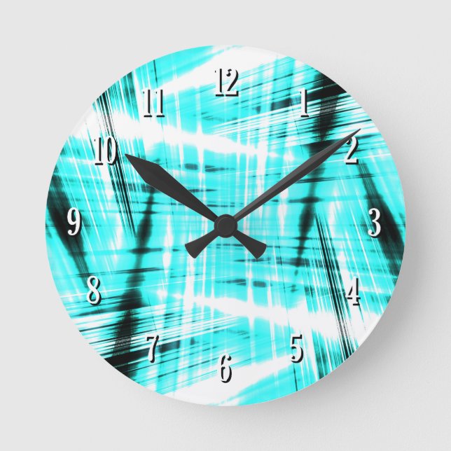 Horloge Ronde Dynamic blue streaked background (Recto)