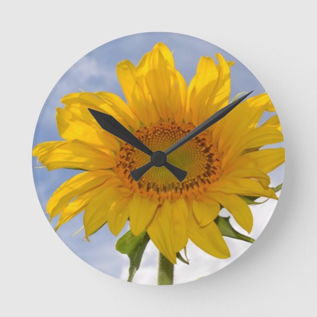 Horloge Ronde Dynamic Sunflower Clock (Recto)