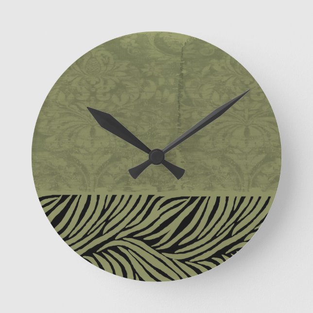 Horloge Ronde Earth Zebra Print (Recto)