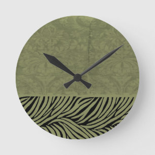 Horloge Ronde Earth Zebra Print