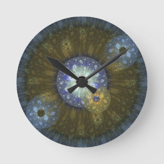 Horloge Ronde Earthy Fractal Circulaire Wall Clock