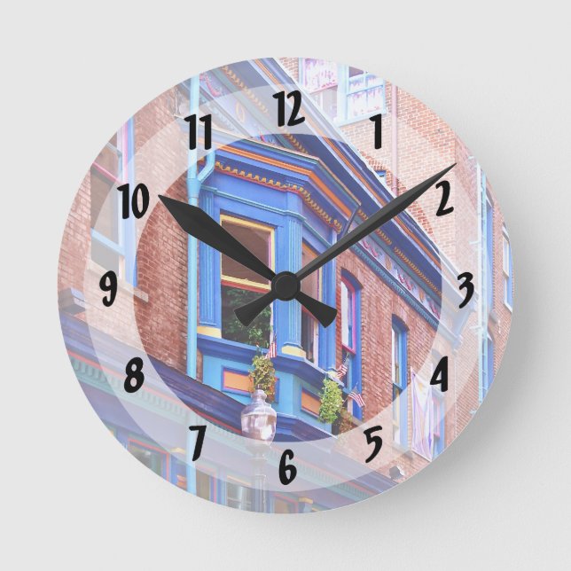 Horloge Ronde Easton PA - Rue avec baie vitrée (Recto)