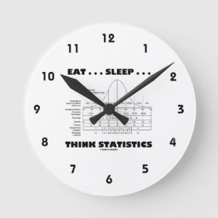 Horloge Ronde Eat Sleep ... Think Statistics