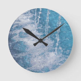 Horloge Ronde Eau bleue