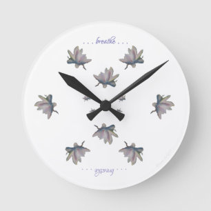 Horloge Ronde Eau Lily Fleur Maureen Girard Lotus Méditation