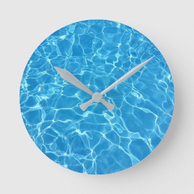 Horloge Ronde Eau Ondes Piscine Réflexion Eau (Recto)