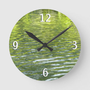Horloge Ronde Eaux d'Oak Creek Nature jaune et verte Photo