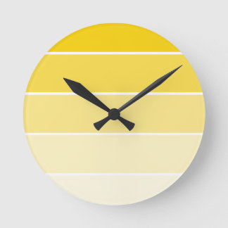 Horloge Ronde Échantillons de peinture jaune soleil
