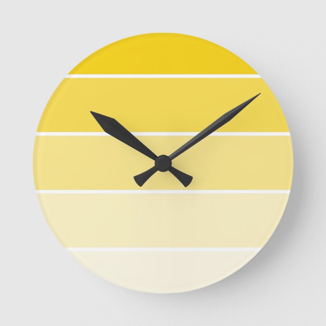 Horloge Ronde Échantillons de peinture jaune soleil (Recto)