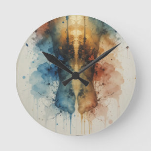 Horloge Ronde Éclaboussure, vibrations de peinture,