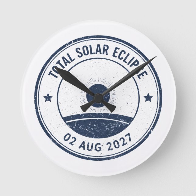 Horloge Ronde Éclipse solaire du 2 août 2027 (Recto)