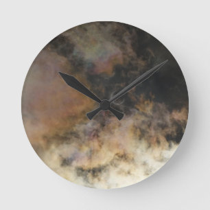 Horloge Ronde Éclipse solaire et nuages