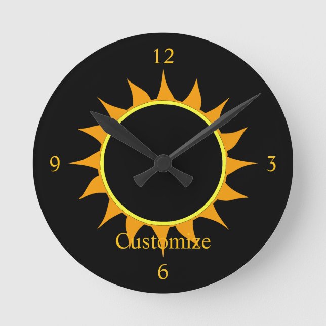 Horloge Ronde Éclipse totale de soleil Thunder_Cove (Recto)