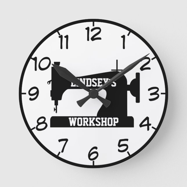 Horloge Ronde Éclosion ou craft workshop Wall Clock (Recto)