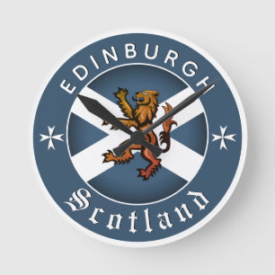 Horloge Ronde Ecosse Horloge, Rampant, Edimbourg, Drapeau écossa