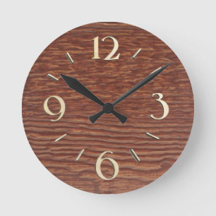 Horloge Ronde Écran de mur du look du bois