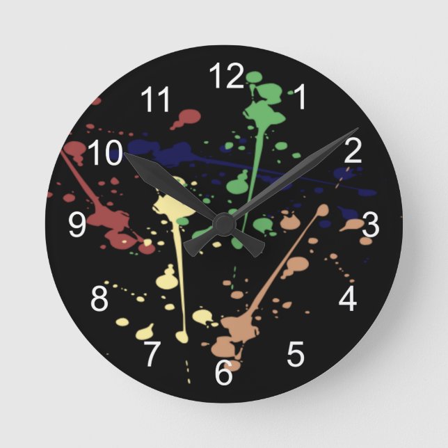 Horloge Ronde Écran rond Paint Splat (Recto)