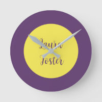 Écriture manuscrite Nom élégant Indigo et couleur 