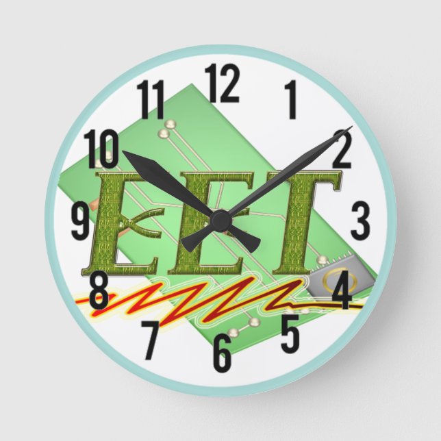 HORLOGE RONDE EET - LOGO DE LA COMMISSION DES CIRCUITS TECHNIQUE (Recto)