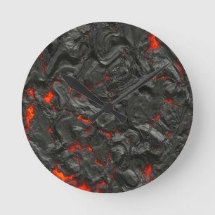 Horloge Ronde effet arrière - plan de la lave volcanique