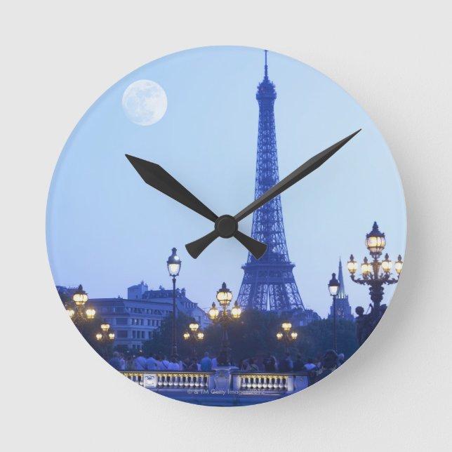 Horloge Ronde Eiffel Tower at Dusk (Recto)