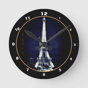 Horloge Ronde Eiffel Tower & Surreal Paris Art /love France BB