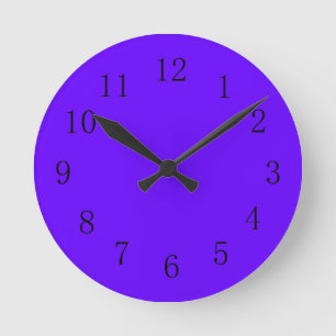 Horloge Ronde Electric Indigo Blue Kitchen Wall Clock