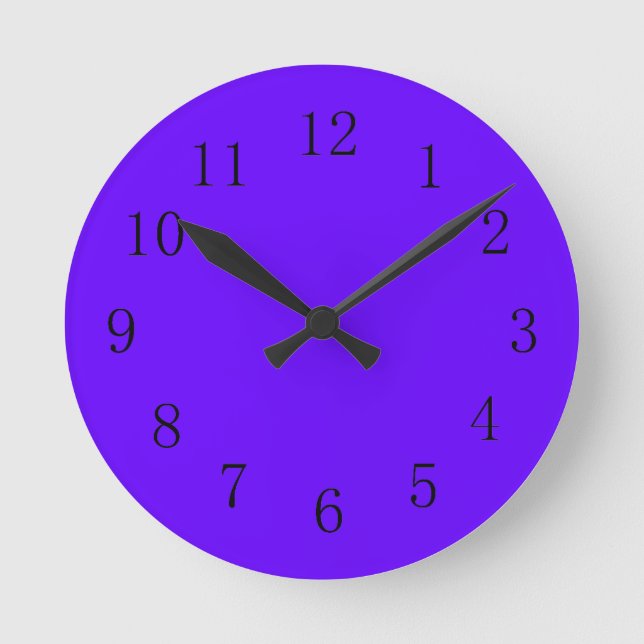 Horloge Ronde Electric Indigo Blue Kitchen Wall Clock (Recto)