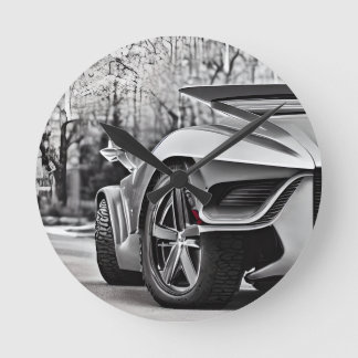 Horloge Ronde Elégance Speedway : Classic Car Enthousiaste Wall