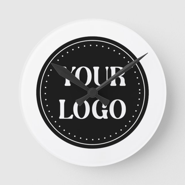 Horloge Ronde élégant, contemporain, poli et personnalisable (Recto)