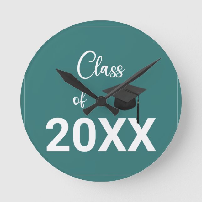 Horloge Ronde Élégant, contemporain, poli et personnalisable. (Recto)