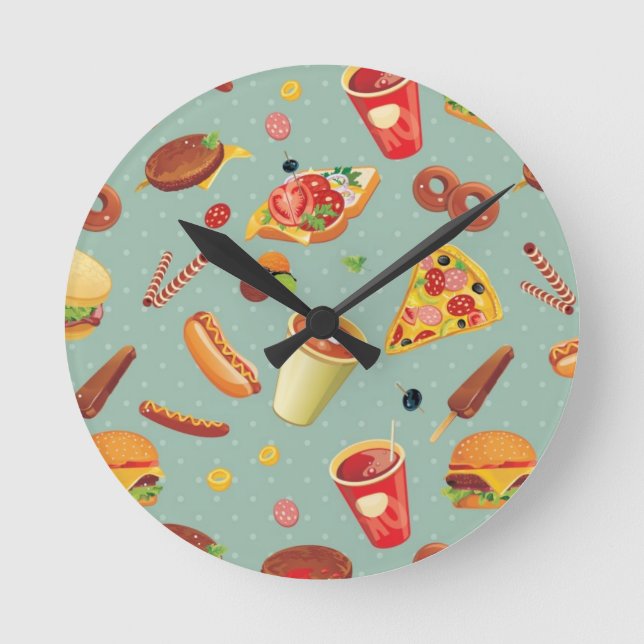 Horloge Ronde Elegant Fast Food (Recto)